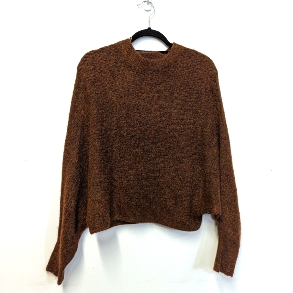 Debut Brown Boucle Dolman Sleeve Sweater S